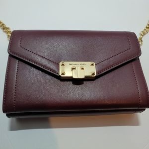 Michael Kors Purple Leather Kinleys Shoulder Bag  **NEW